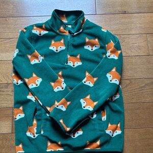 Green Fox Print fleece